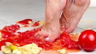 German Food Feet Crunch Fetisch porn with dispirited student teen